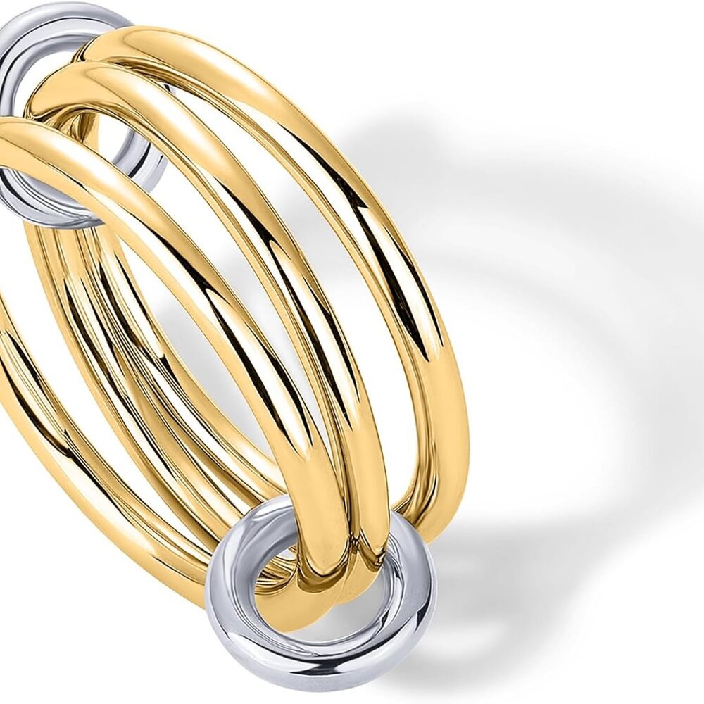 Versatile 14k Gold Plated Stackable Rings - Gift-… - image 3